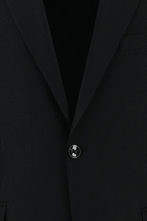 Black 7 Drop Slim Fit Classic Patterned Jacket
