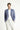 Orta Lacivert Slim Fit Dar Kesim Klasik Desenli Ceket