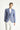 Orta Lacivert Slim Fit Dar Kesim Klasik Desenli Ceket