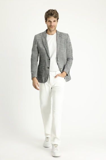 Siyah Regular Fit Pamuk Klasik Ceket