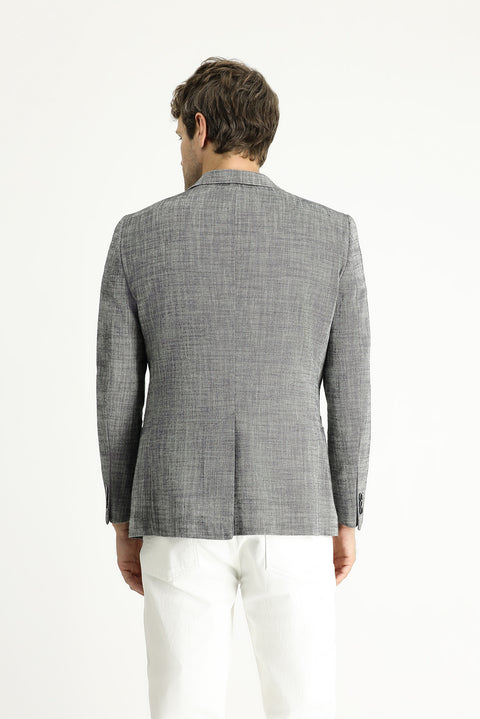 Siyah 7 Drop Slim Fit Dar Kesim Pamuk Klasik Ceket