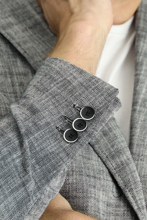 Siyah 6 Drop Regular Fit Standart Kesim Pamuk Klasik Ceket