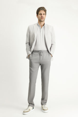  Açık Gri Slim Fit Dar Kesim Desenli Spor Pamuk Ceket