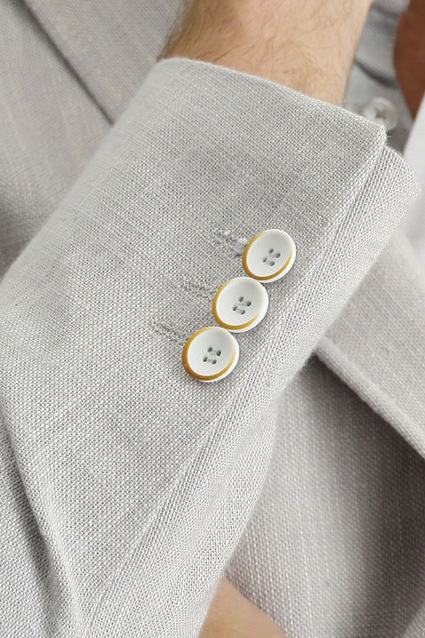 Açık Gri 7 Drop Slim Fit Dar Kesim Desenli Spor Pamuk Ceket