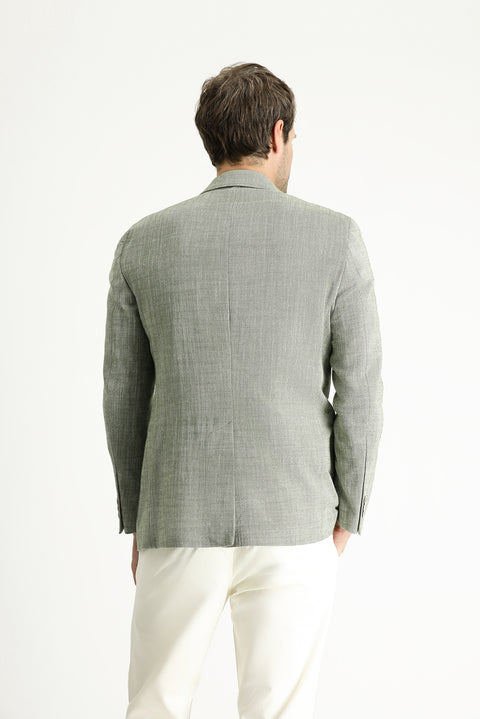 Dark Khaki 6 Drop Regular Fit Standard Cut Patterned Sport Cotton Jacket