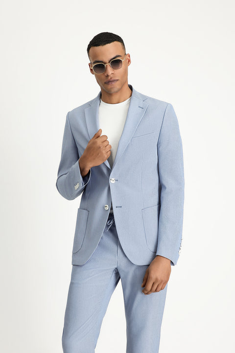 Mavi 6 Drop Regular Fit Standart Kesim Desenli Gofre Ceket