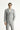 Orta Gri Slim Fit Dar Kesim Çizgili Kruvaze Ceket