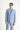 Açık Mavi Slim Fit Dar Kesim Çizgili Kruvaze Ceket