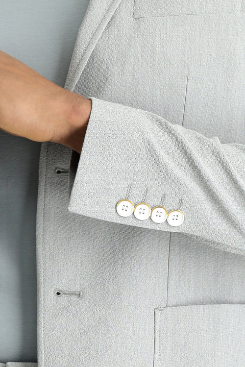 Light Grey 7 Drop Super Slim Fit Extra Narrow Cut Waffle Jacket