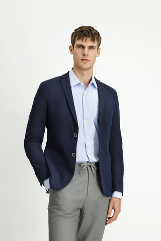  Lacivert 7 Drop Super Slim Fit Eksra Dar Kesim Gofre Ceket