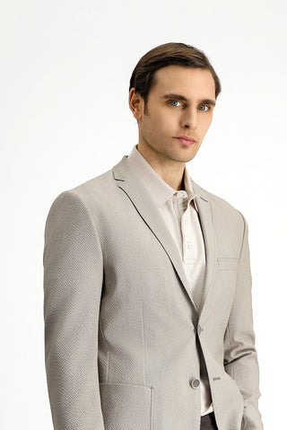  Orta Vizon 7 Drop Super Slim Fit Eksra Dar Kesim Gofre Ceket