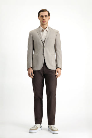  Orta Vizon 7 Drop Super Slim Fit Eksra Dar Kesim Gofre Ceket