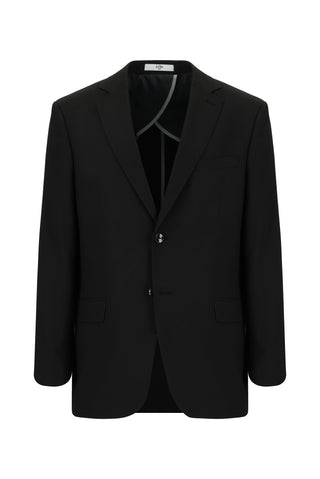  Siyah Relaxed Fit Rahat Kesim Klasik Desenli Gofre Ceket