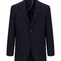 Koyu Lacivert 4 Drop Relaxed Fit Rahat Kesim Klasik Desenli Gofre Ceket