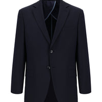 Koyu Lacivert Relaxed Fit Rahat Kesim Klasik Desenli Gofre Ceket