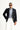 Koyu Lacivert Slim Fit Dar Kesim Desenli Spor Pamuklu Ceket