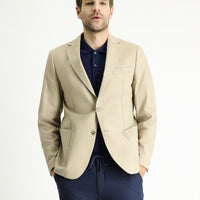 Açık Bej Regular Fit Pamuklu Spor Ceket