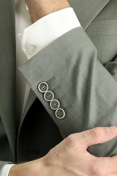 Küf Yeşili 6 Drop Regular Fit Standart Kesim Pamuklu Spor Ceket