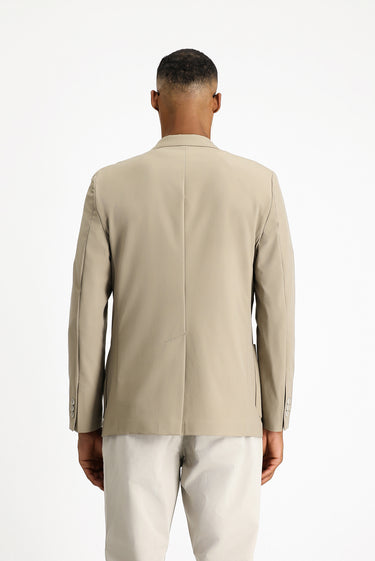Açık Vizon Techno-Line Slim Fit Dar Kesim Likralı Ceket