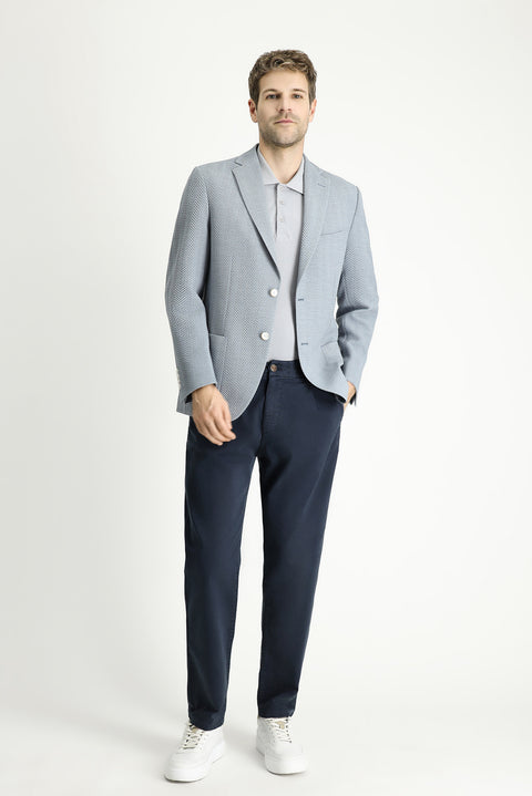 Mavi 7 Drop Slim Fit Dar Kesim Desenli Spor Ceket