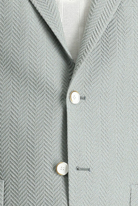 Su Yeşili 7 Drop Slim Fit Dar Kesim Desenli Spor Ceket