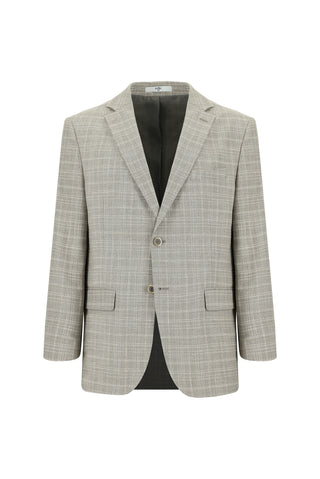  Orta Gri 4 Drop Relaxed Fit Rahat Kesim Klasik Ekose Ceket