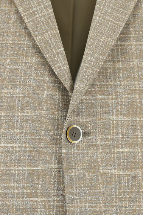 Orta Vizon 4 Drop Relaxed Fit Rahat Kesim Klasik Ekose Ceket