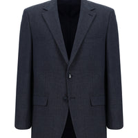 Koyu Lacivert 6 Drop Regular Fit Standart Kesim Klasik Ekose Gofre Ceket