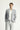 Açık Lacivert Slim Fit Dar Kesim Ekose Pamuklu Keten Karışımlı Ceket