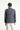 Açık Lacivert Slim Fit Dar Kesim Yünlü Keten Karışımlı Ekose Ceket