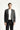 Koyu Antrasit Slim Fit Dar Kesim Yünlü Keten Ekose Ceket