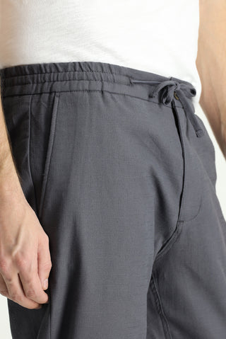  Koyu Füme 6 Drop Regular Fit Standart Kesim Beli Lastikli İpli Pamuk Jogger Pantolon