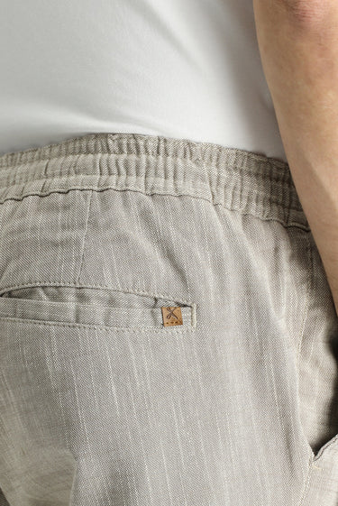 Orta Gri Regular Fit Beli Lastikli İpli Pamuk Pantolon