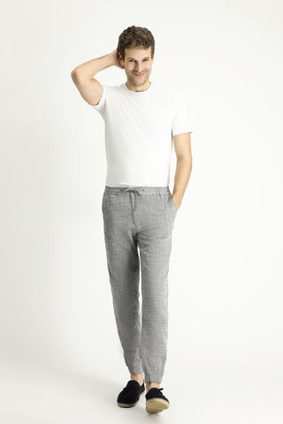  Koyu Lacivert 6 Drop Regular Fit Standart Kesim Beli Lastikli İpli Pamuk Jogger Pantolon