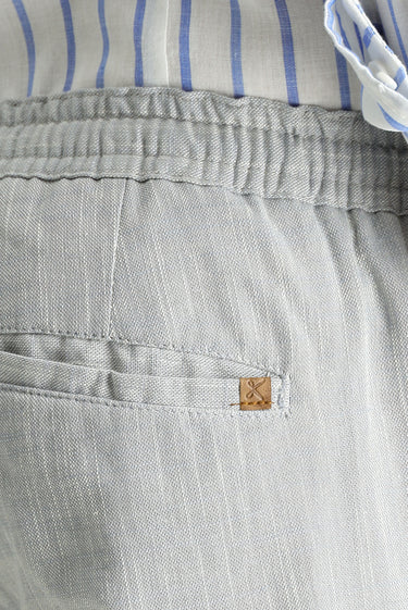 Uçuk Mavi Regular Fit Beli Lastikli İpli Pamuk Pantolon