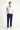Orta Lacivert Regular Fit Beli Lastikli Likralı Denim Look Pantolon