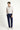 Orta Lacivert Regular Fit Beli Lastikli Likralı Denim Look Pantolon