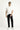 Siyah Regular Fit Likralı Denim Look Pantolon