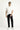 Siyah Regular Fit Likralı Denim Look Pantolon