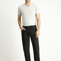Koyu Füme Relaxed Fit Rahat Kesim Likralı Denim Look Pantolon