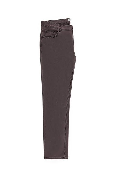 Açık Bordo Relaxed Fit Rahat Kesim Likralı Denim Look Pantolon