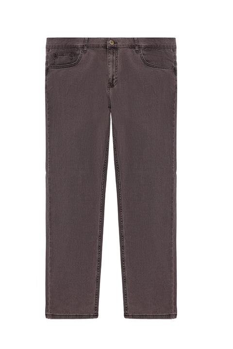 Açık Bordo Regular Fit Standart Kesim Likralı Denim Look Pantolon