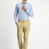 Açık Bej Regular Fit Likralı Kanvas / Chino Pantolon