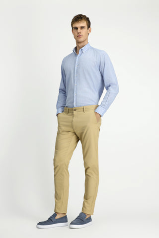  Açık Bej Regular Fit Likralı Kanvas / Chino Pantolon