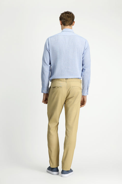 Açık Bej 6 Drop Regular Fit Standart Kesim Likralı Kanvas / Chino Pantolon