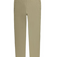 Koyu Vizon Relaxed Fit Rahat Kesim Keten Karışımlı Kanvas / Chino Pantolon