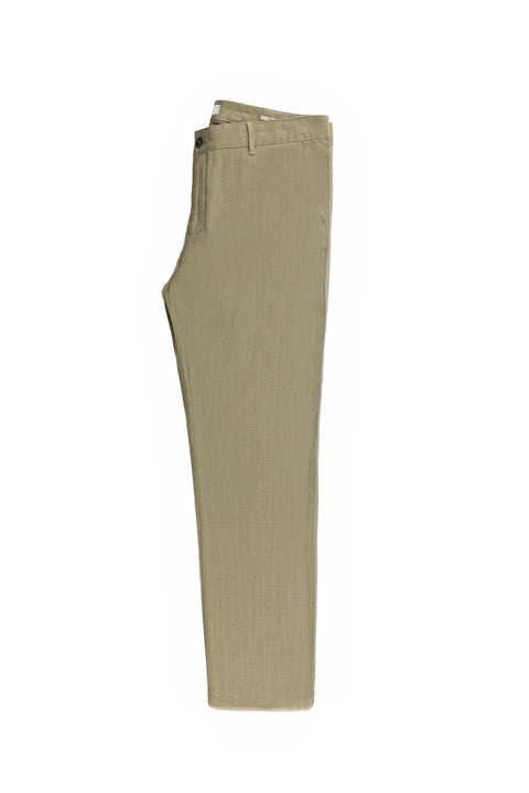 Koyu Vizon 4 Drop Relaxed Fit Rahat Kesim Keten Karışımlı Kanvas / Chino Pantolon