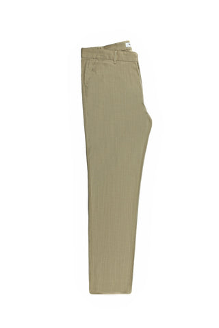  Koyu Vizon 4 Drop Relaxed Fit Rahat Kesim Keten Karışımlı Kanvas / Chino Pantolon