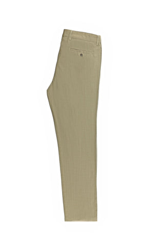  Koyu Vizon 4 Drop Relaxed Fit Rahat Kesim Keten Karışımlı Kanvas / Chino Pantolon