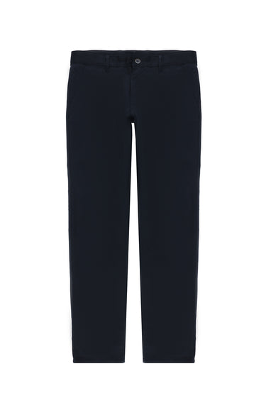 Koyu Lacivert Regular Fit Likralı Kanvas / Chino Pantolon